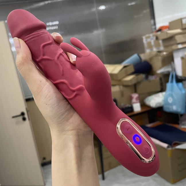 G-spot Rabbit Vibrator Heated Dildo Sex Toys for Women Realistic Clit Massager