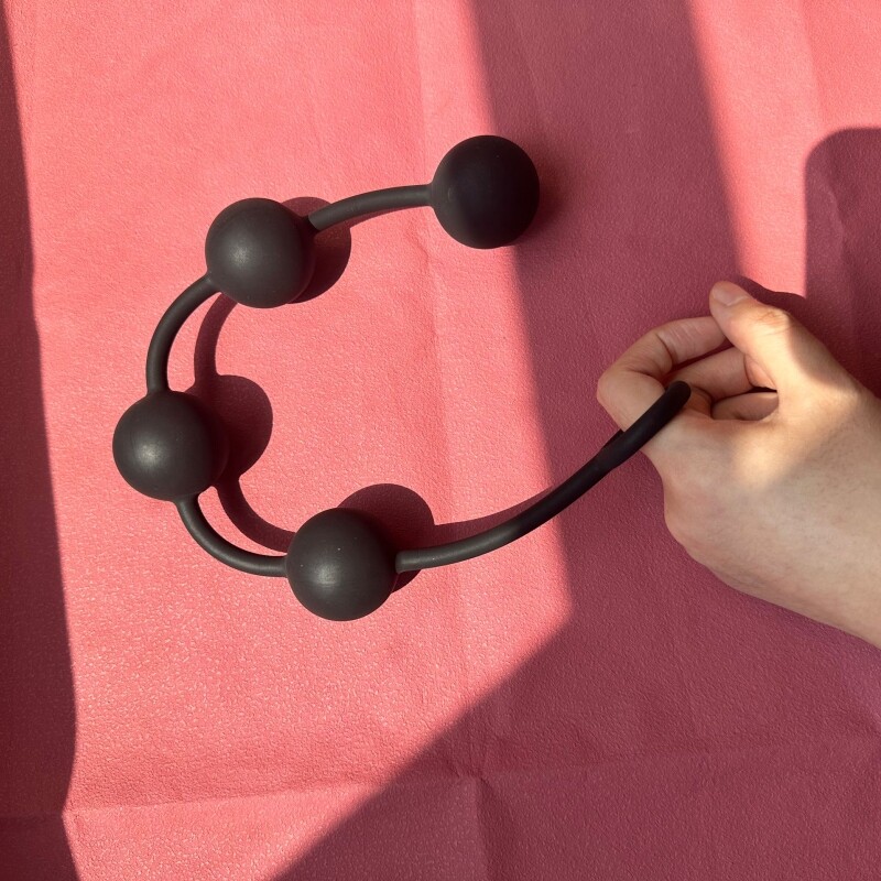S/M/L Size Silicone Ball Anal Plug Beads Butt Plug with Pull Ring for Women Men gallery
