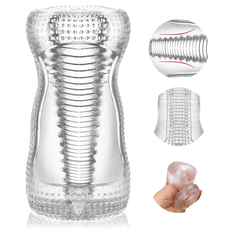 Clear Jelly Male Masturbator Masturbation Stroker Sleeve Sex Toys for Men