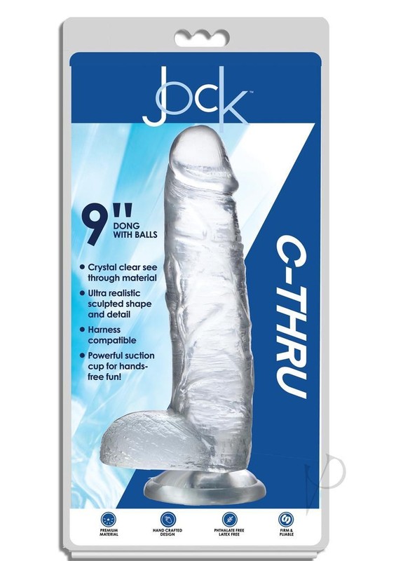 Jock C Thru Dong W/balls 9 Clear
