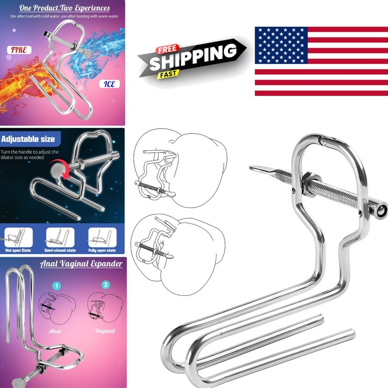Adjustable Anal Expander with Stainless Steel Construction for Pleasure Training