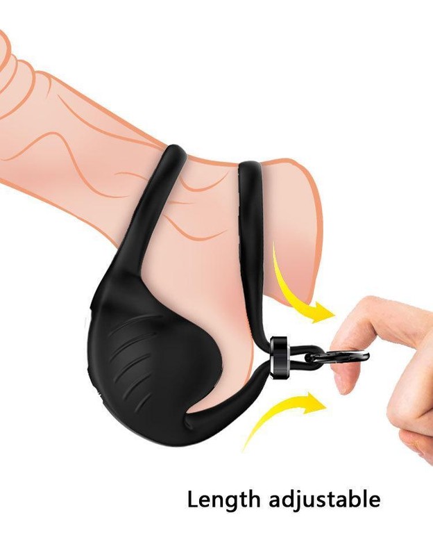 Scrotum Stretcher Testicles Stimulator Cock Penis Ring Vibrator Massager Couples gallery