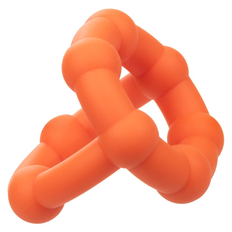 CalExotics Alpha Liquid Silicone All Star Cock Ring Orange