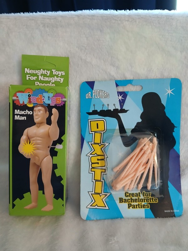 Macho Man Penis Party Picks Ball Keychain Adult Novelty Party – Windup