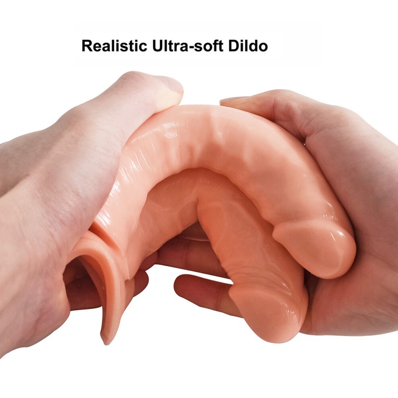 5.7" - 6" Realistic Double Dildo Dong with Strong Suction Cup for DP Penetration gallery