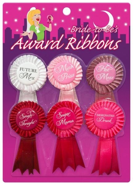 Bride To Be&rsquo;s Award Ribbons 6 Each Per Pack