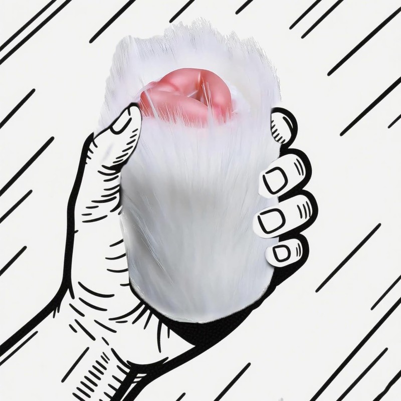 Triangular Entrance Male Masturbator – Furry Sex Toy Silicone Pussy, Deep Tun... gallery