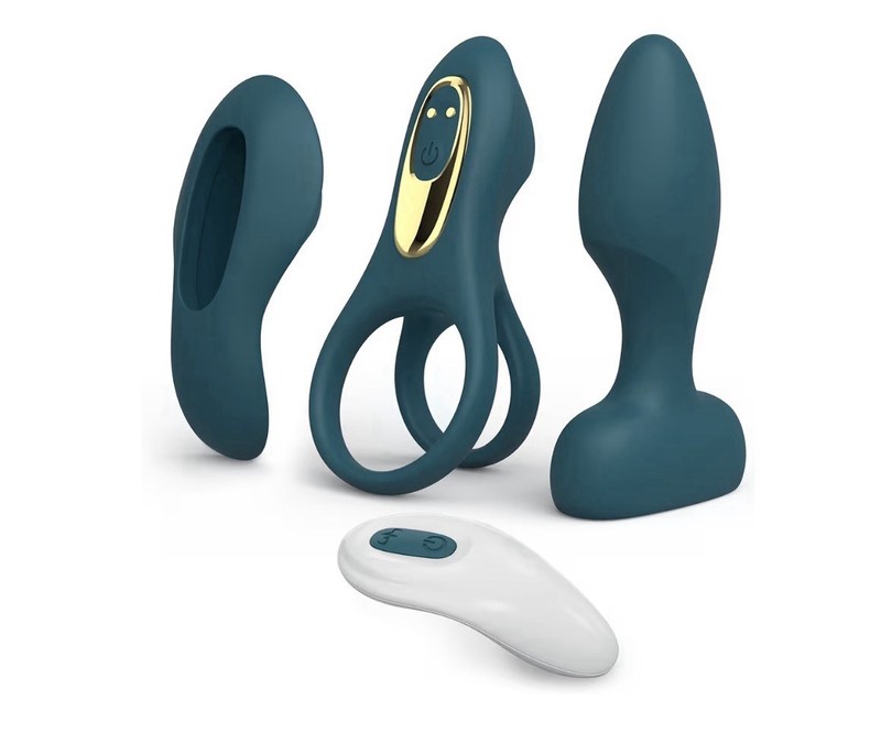 Tracy&rsquo;s Dog 3-in-1 Vibrator Kit for Couples – Rechargeable Bullet