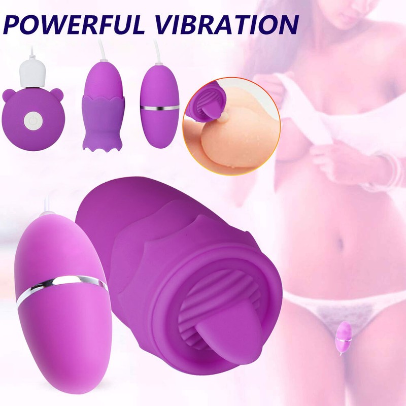 Rechargeable Licking Tongue Sucking Vibrator G-Spot Massager Sex Toy for Women gallery
