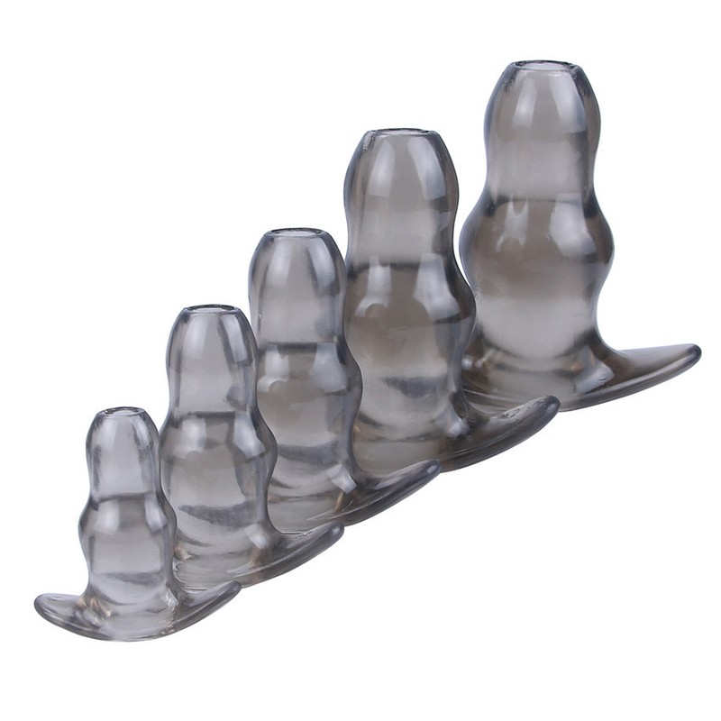 TPE Soft Anal Butt Plug Massager of Hollow P Spot Ass Gasm For Adults For Women gallery