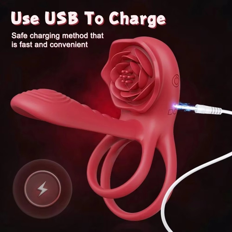 Penis Cock Ring Vibrator G-spot Dildo Massager Sex Toys For Women Men Couples