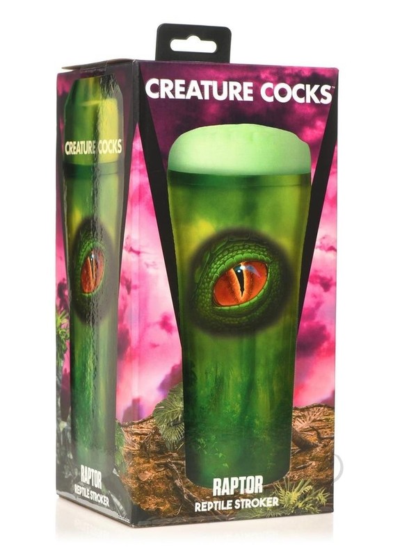 Creature Cocks. Raptor Reptile Stroker – Green/Black