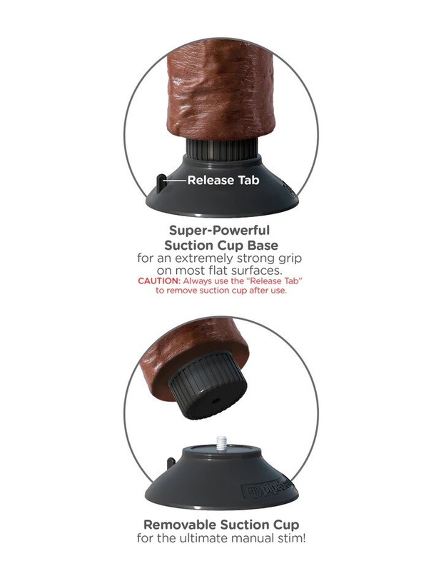 KING COCK 10" VIBRATING DILDO WALL BANGER VIBRATOR SUCTION-CUP BROWN WATERPROOF gallery