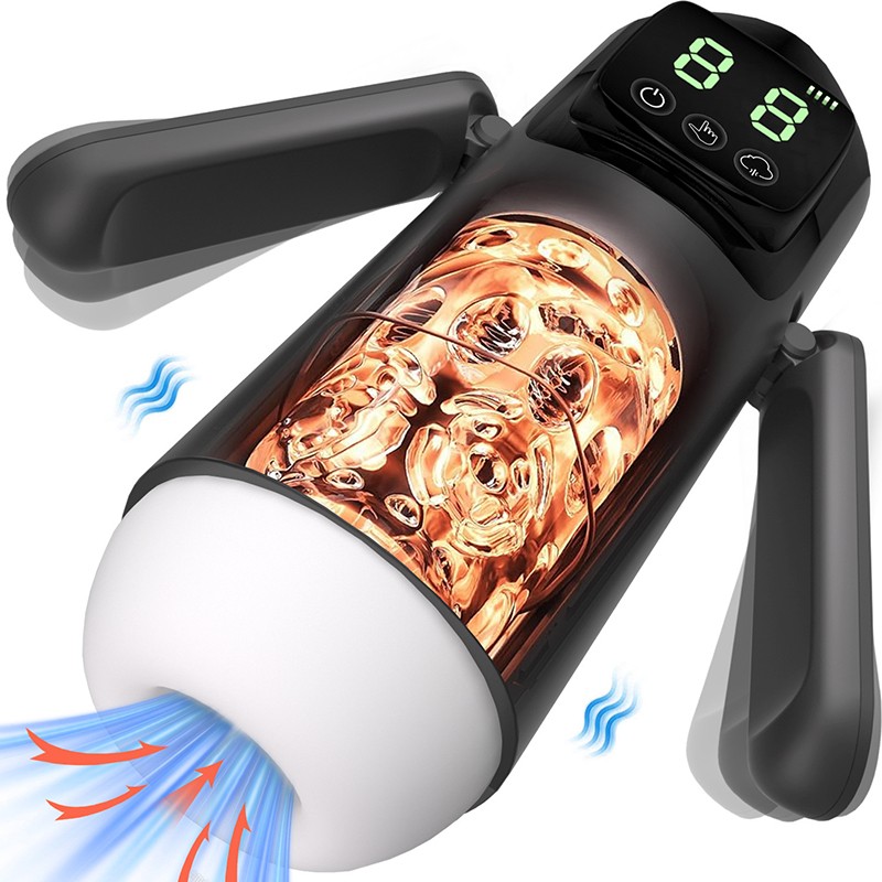 HandsFree Masturbator Thrusting Sucking Vibrating Automatic Male-Stroker-Sex Toy