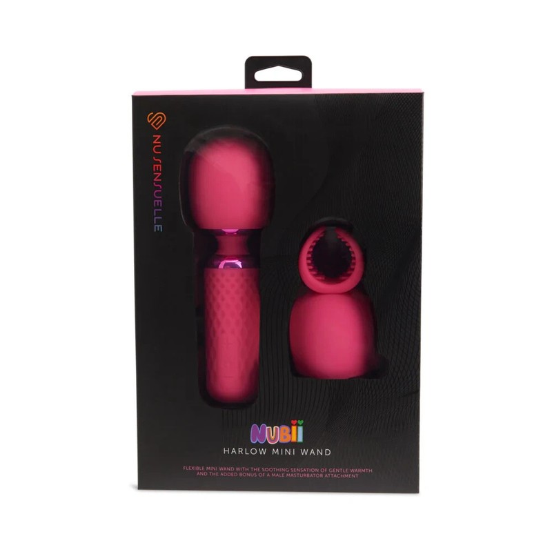 Vibrating Portable Massage Wand With Masturbator Attachment Rechargeable Sex Toy