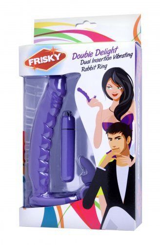 FRISKY DP Vibrating Rabbit Penis Ring Adult Vagina Anal Adult Sex Toy