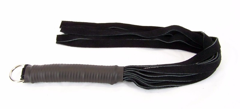 Black Suede Leather Flogger by Axovus