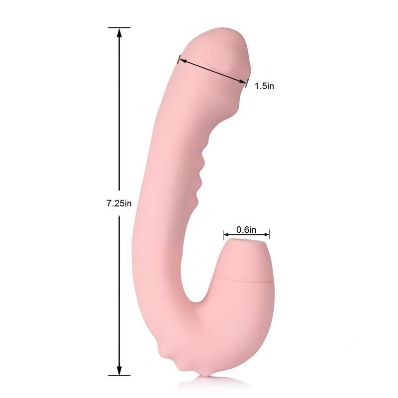 Rechargeable Clitoral Air Sucking Stimulator Rotating Bead G spot Massager Dildo gallery