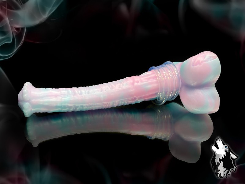 Fantasy Pegasus Amur Dildo 12 inch cumtube platinum silicone extreme giant toy