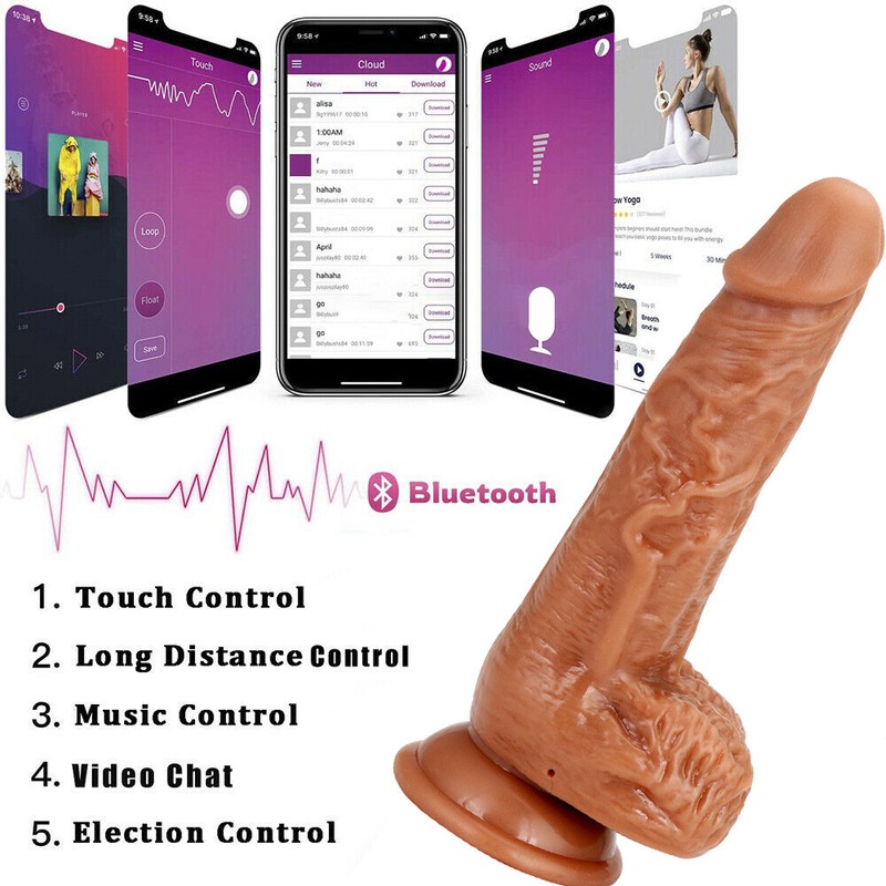 Realistic Thrusting Dildo Heating Vibrator G-Spot APP Control Sex Toys for-Women gallery