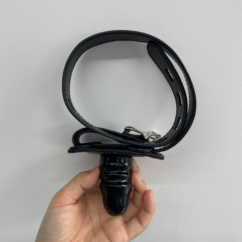 5cm Mouth Gag with Dildo Penis Oral Open Mouth Belts Plug Sex Toys Women Fetish gallery