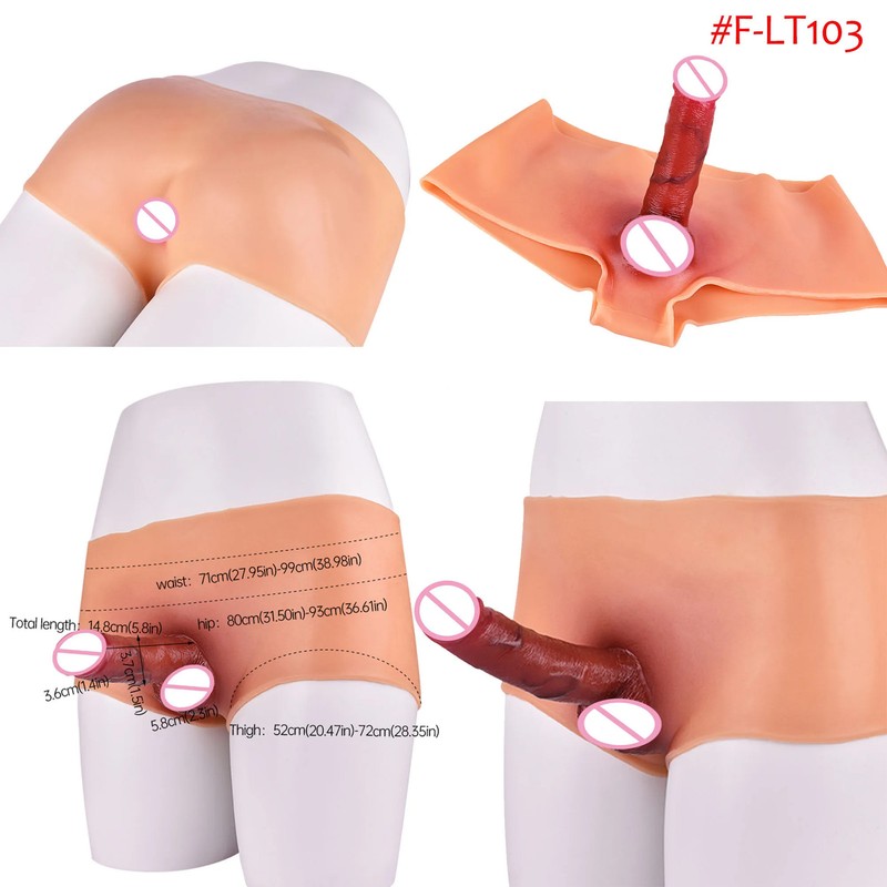 Silicone Panty Underwear With Realistic Solid Dildo Wearable Penis Sex Toys