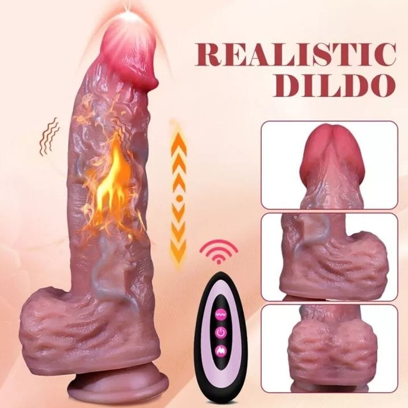 Remote Control Thrusting Realistic Dildo Vibrator Huge Penis G Spot Sex Toy