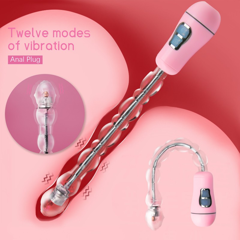 Anal Butt Plug Dildo Male Prostate Massager Beads Vibrator Sex Toy for Men Women