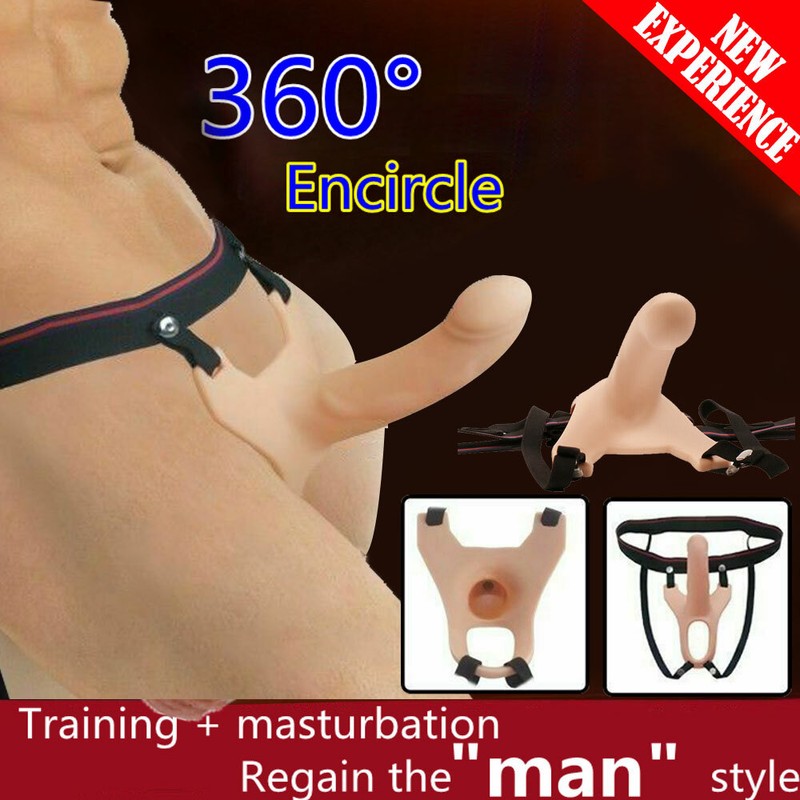 Silicone Pants With Realistic Hollow Dildo Wearable Penis Sleeve Male Sex Toys gallery