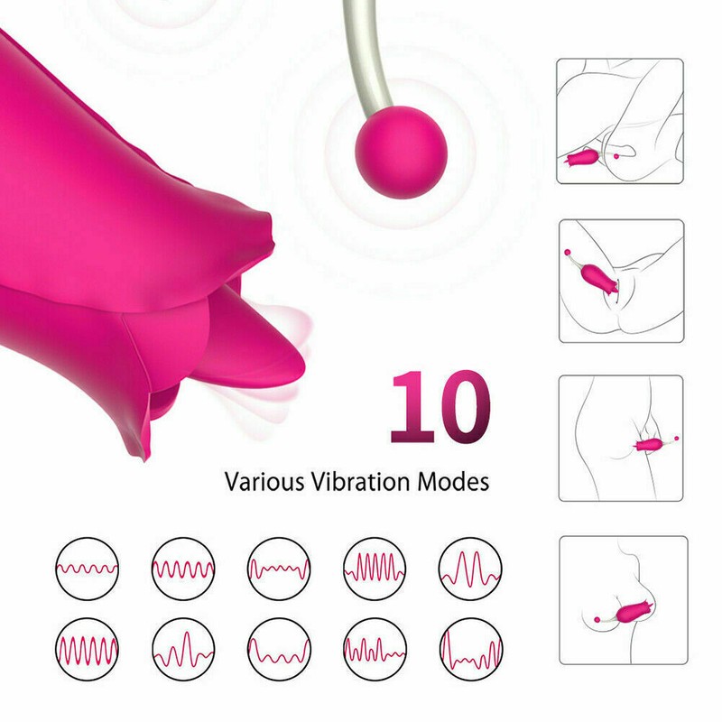 Red Electric Vibraging Clit G-Spot Simulator Vibrator Nipple Breast Massager gallery
