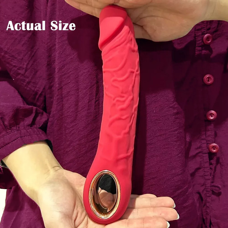 Huge Realistic Heated Dildo Clit Vibrator G-Spot Massager Big Sex Toys For Women