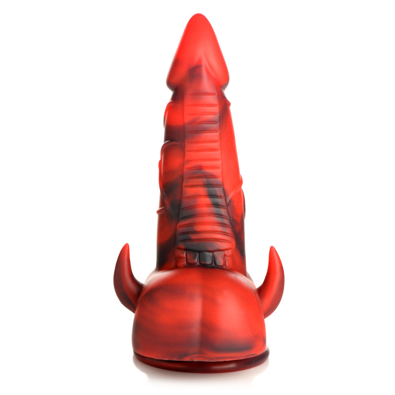 Creatures Cocks Horny Devil Red Demonic Dildo with Horn and Silicone Suction Cup gallery
