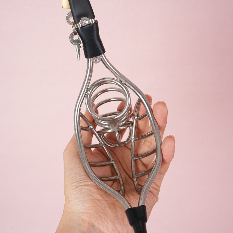 Lockable Chastity Belt Device with Stainless Steel Hollowed Penis Cage Wearable gallery