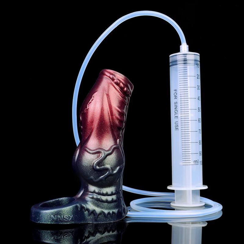 Big Knot Penis Sleeve Extensions Spray Water Enlargement Delay Ejaculation Toys