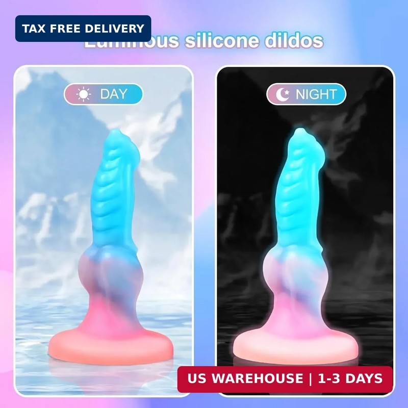 Luminous Dildo for Women, 7'' Small Fantasy Anal Dildo with Strong gallery