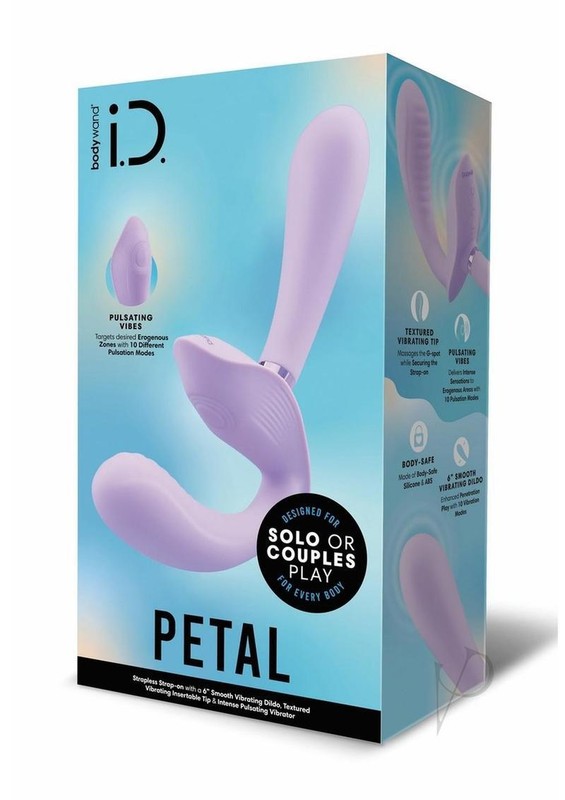 Bodywand I.D. Petal Rechargeable Silicone Strapless Strap-On – Lilac