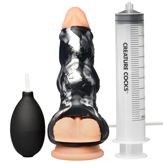 Creature Cocks Night Prowler Squirting Penis Enhancer – Fantasy Silicone Sleeve