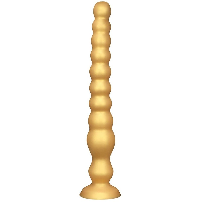 SXOVO Long Anal Beads Plug with Strong Suction Cup, Soft Silicone Butt Plug T…