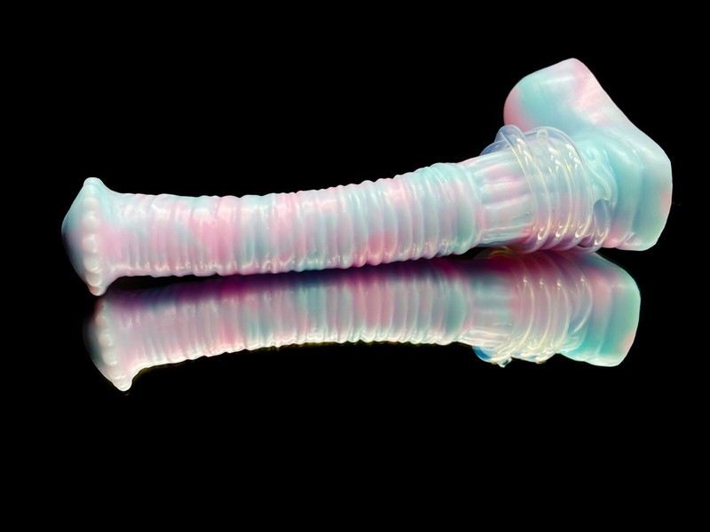 Unicorn Squirting Dildo 9&Prime; Silicone Monster Toy Ejaculating Adult Toy Cum Tube
