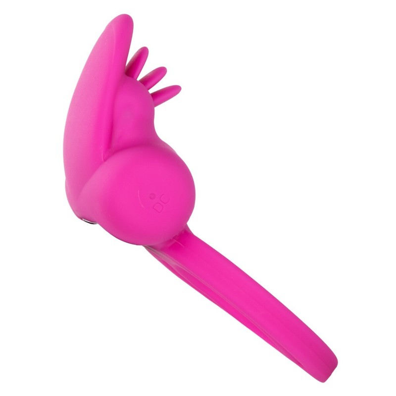 Silicone Rechargeable Dual Clit Flicker Vibrating Dual Penis Enhancer Cock Ring gallery