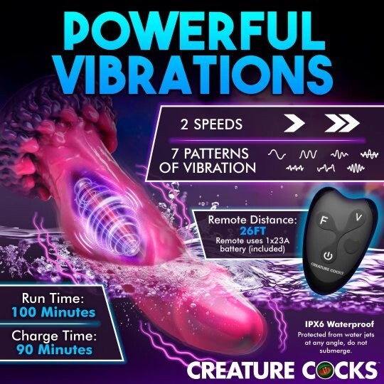 Xenox Vibrating Silicone Dildo with Remote gallery