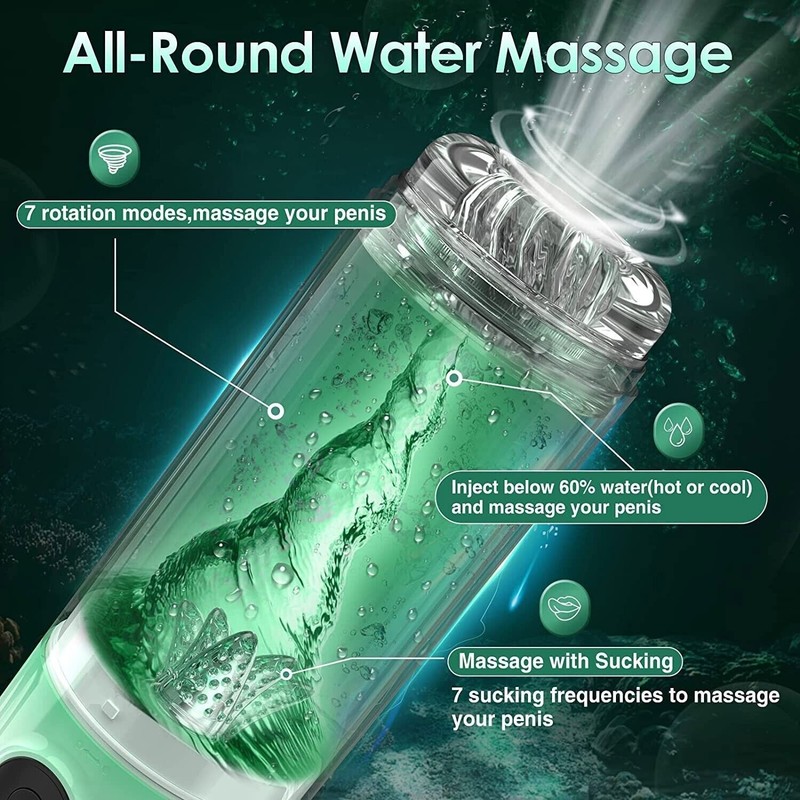 Automatic Rotating Male Masturbator Cup Handsfree Stroker Pocket Pussy Sex Toys gallery