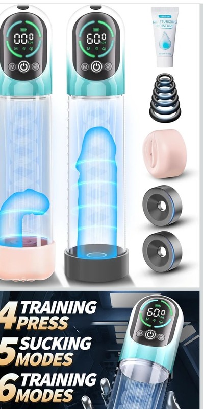 Electric Penis Pump – Male Sex Toys for Men 2 in 1 Vacuum Pump for ED Treatment