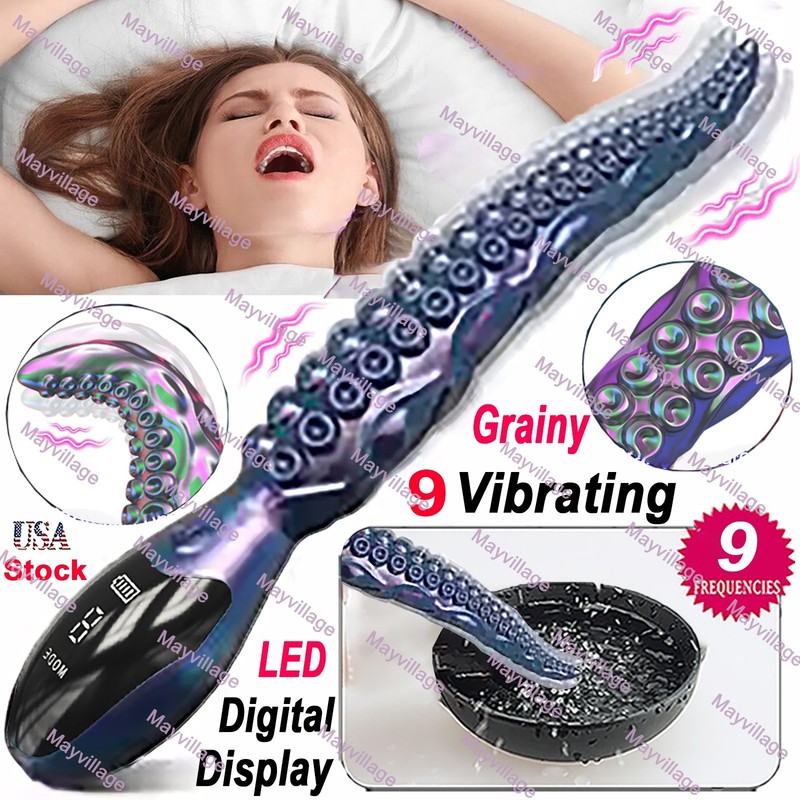 Vibrating Monster G-Spot Dildo LED Octopus Tentacle Clit Vibrator Sex Toys Women gallery