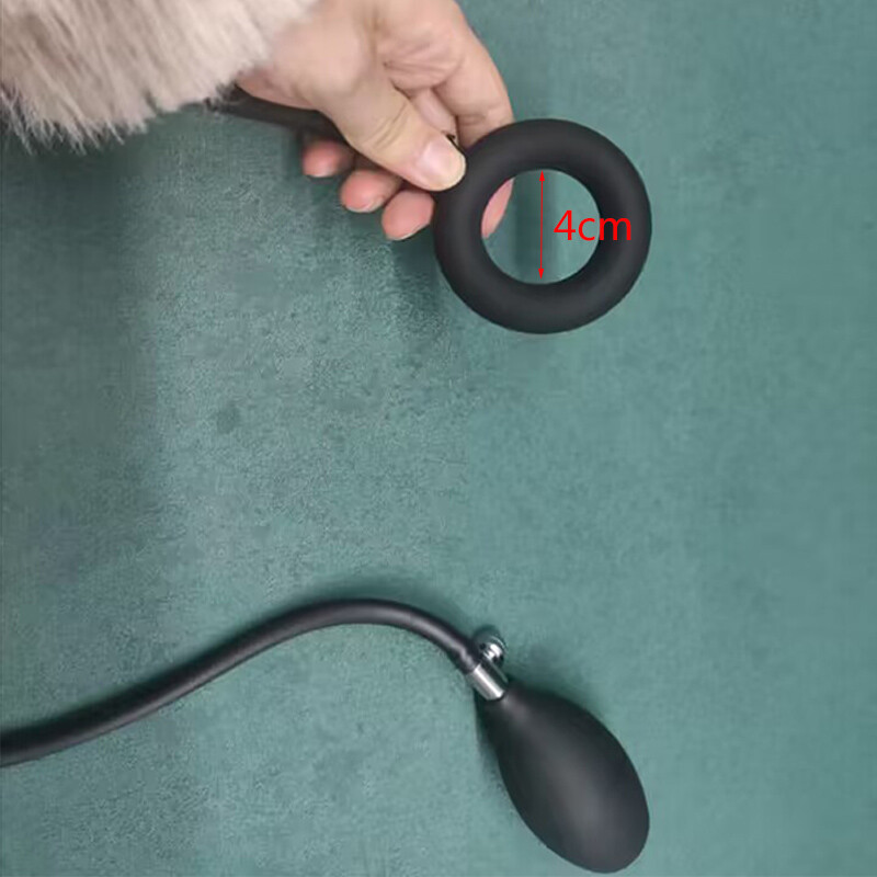 Male Ball Stretcher Penis Cock Ring Inflatable Pump Stretcher Penis Plug Sex Toy