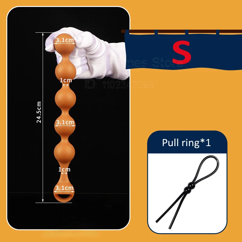 2024 Anal Beads Soft Silicone Masturbation Pull Ring Deep-in Buttplug Sex Toys