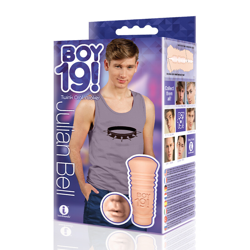 Boy 19! Teen Twink Oral Mouth Stroker Julian Bell male masturbator Sex Toy