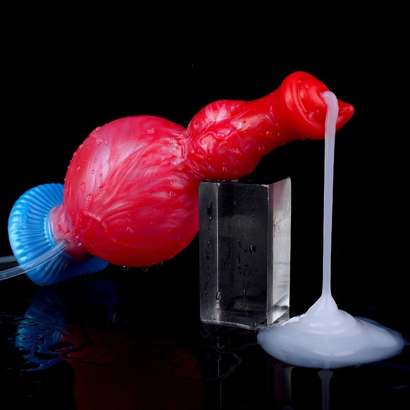 Huge Squirting Dildo Inflatable Dildo Bigger Penis Ejaculating Anal Plug Sex Toy gallery