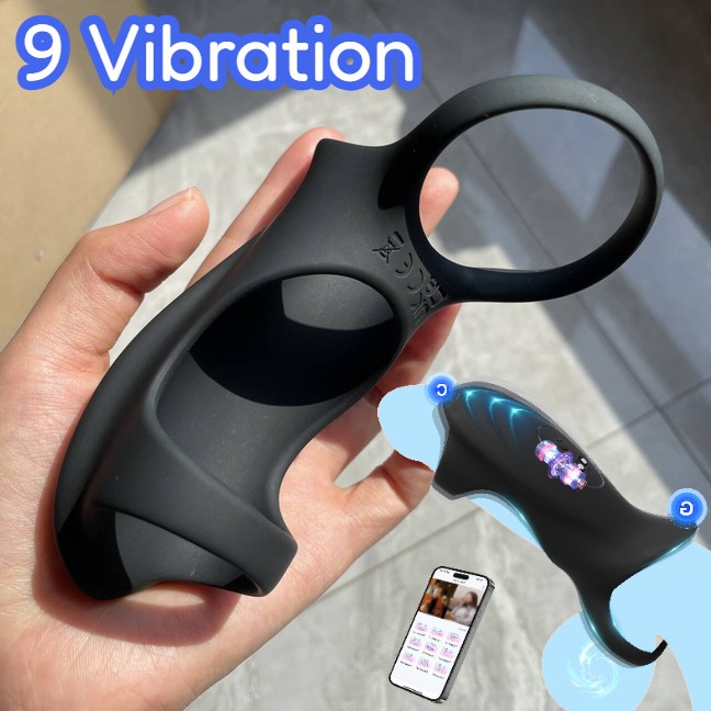 Men Penis Cock Ring Vibrator G-spot Dildo Massager Women Couple Foreplay Sex Toy