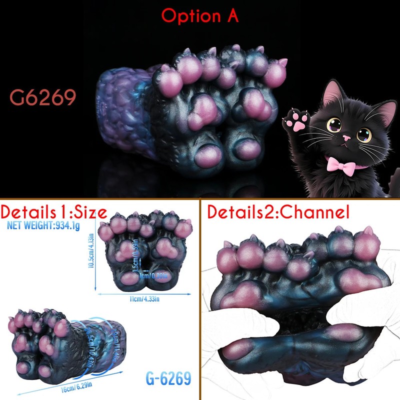 Paw Shape Masturbator Pocket Pussy Vagina Onahole Men Matsubater Penis Training
